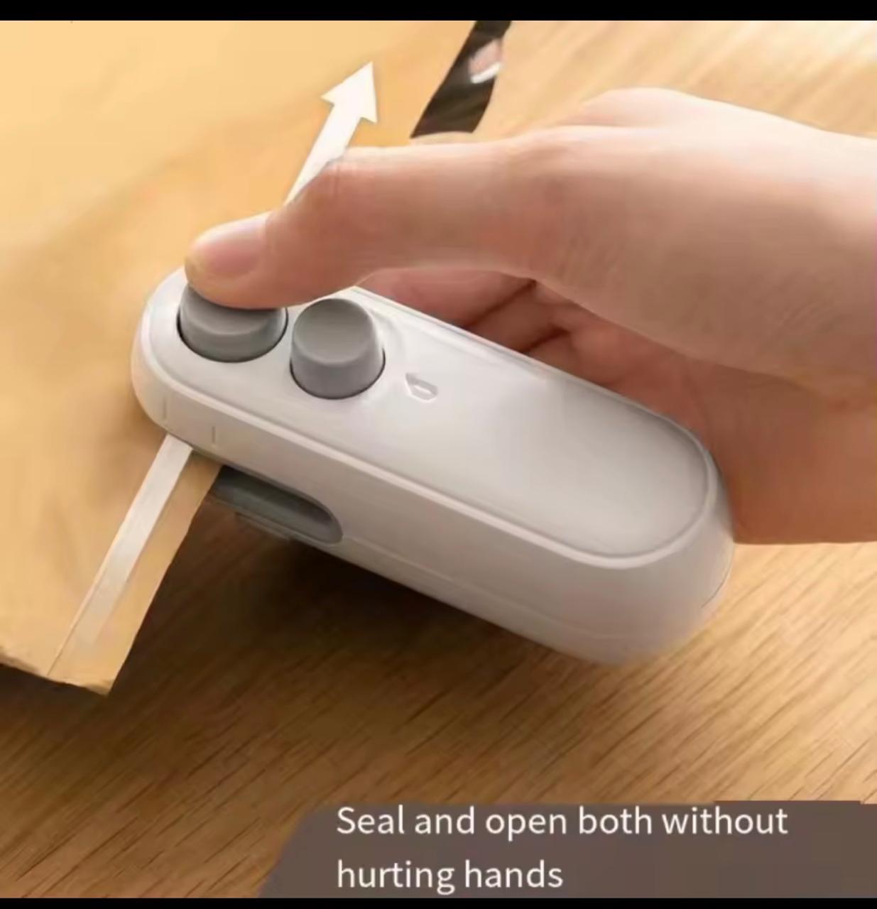 Portable Rechargeable 2-in-1 Bag Sealer & Cutter, Food Bag Sealing Tool